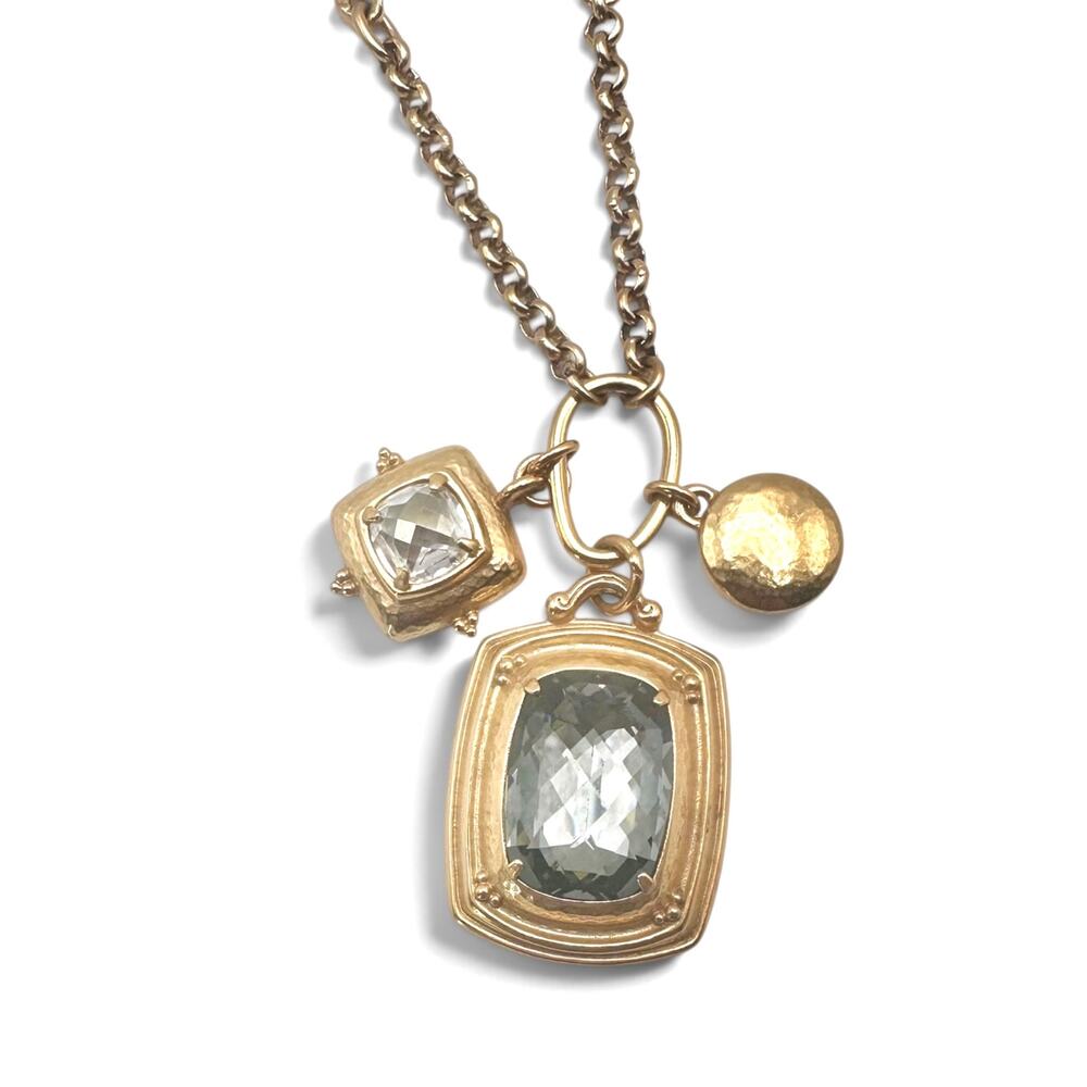 Brighton Peaceful Presence Gold Smoky Crystal Long Necklace